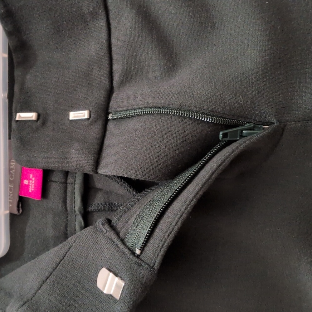 Vince Camuto EUC Black Forest Green Pants 4 Pockets Rayon Sz 8 - Picture 3 of 7